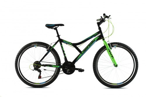 Capriolo Diavolo 600 26" férfi MTB kerékpár 17" Fekete-Zöld-Kék 2020